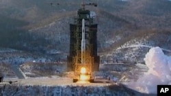 In this Dec. 12, 2012 file image made from video, North Korea's Unha-3 rocket lifts off from the Sohae launching station in Tongchang-ri, North Korea. 