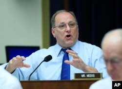 House Financial Services Committee member Rep. Michael Capuano, D-Mass., speaks on Capitol Hill in Washington, May 2, 2017, during the committee's hearing on overhauling the nation's financial rules.