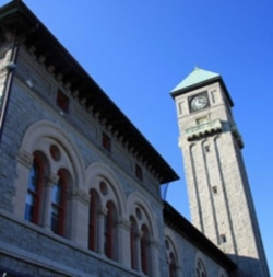 Mount Royal Station with its clock tower