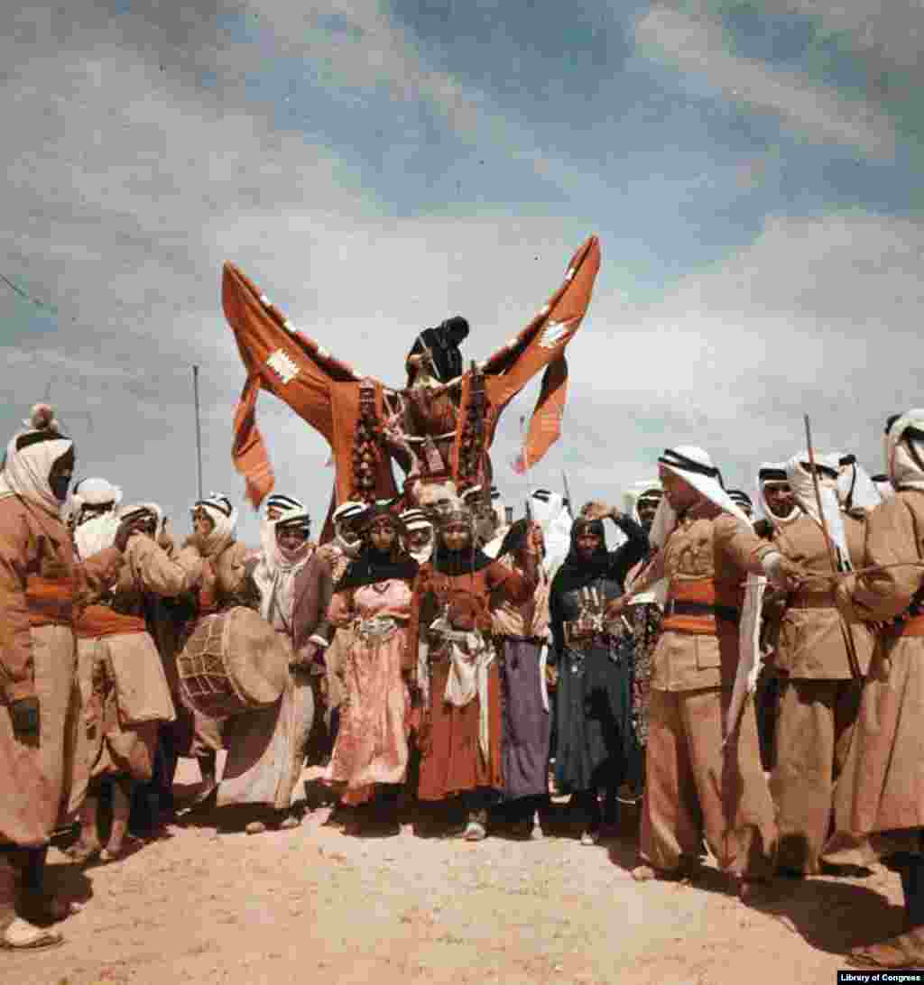 Dom entertainers at Bedouin wedding, Syria, date unknown.