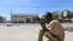 A Somali military officer supporting Hawiye opposition leaders is seen on the street of Yaqshid district of Mogadishu.