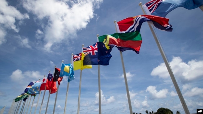 Quốc kỳ của các thành viên Diễn đàn các đảo Thái Bình Dương (PIF).