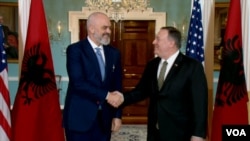Госсекретарь США Майк Помпео и премьер-министр Албании Эди Рама