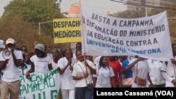Manifestação de estudantes da Universidade Lusófona da Guiné-Bissau