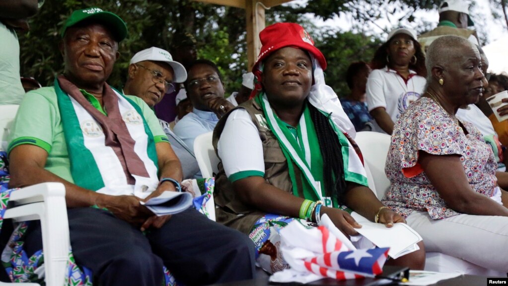 Le vice-président et candidat à la présidentielle, Joseph Nyuma Boakai, lors d'un rassemblement, à Monrovia, Liberia, le 7 octobre 2017.