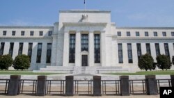 Edificio de la Reserva Federal en Washington D.C. Foto de archivo.