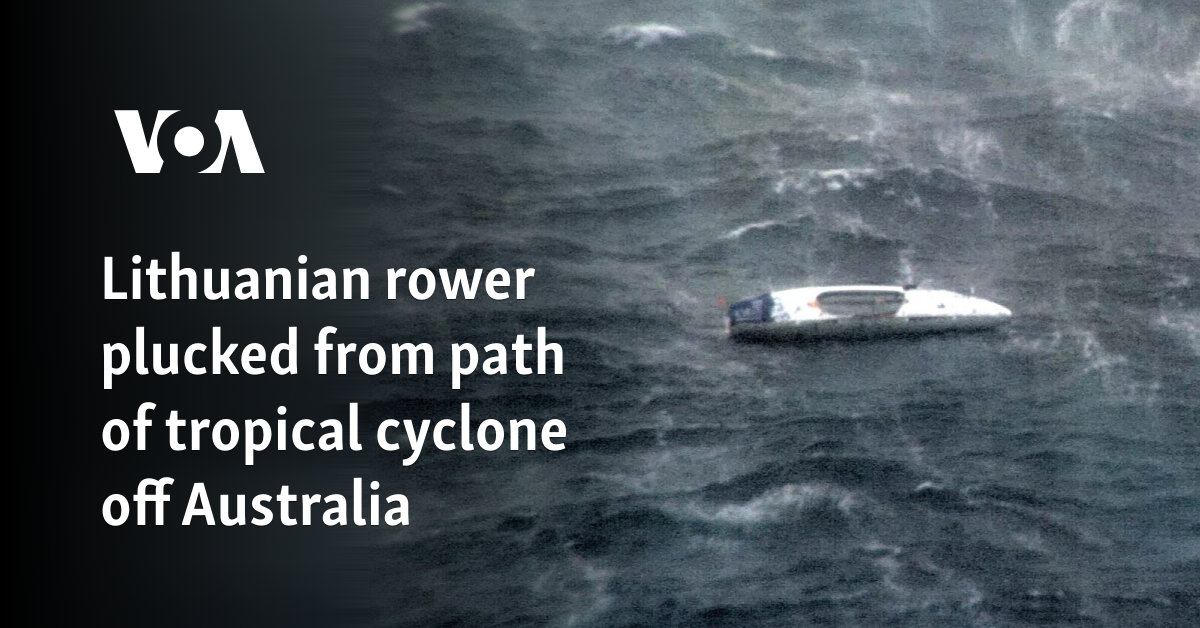 Lithuanian rower plucked from path of tropical cyclone off Australia