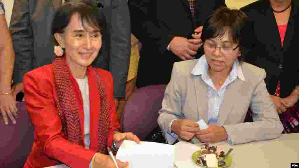 The Burmese Service received their internationally known listener, Aung San Suu Kyi.