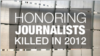 2012 წელს 82 ჟურნალისტი დაიღუპა