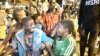 Des enfants jubilent après la victoire des Lions Indomptables lors du Chan 2020, à Yaoundé le 31 janvier 2021.