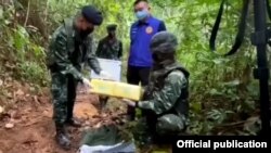 ဇူလိုင္လ၁၅ရက္ေန့က ခ်င္းမိုင္ျပည္နယ္ ဖန္ျမိဳနယ္ထဲမွာ ဖမ္းမိတဲ့မူးယစ္ေဆး၀ါးမ်ား (နယ္ျခားေစာင့္တပ္)