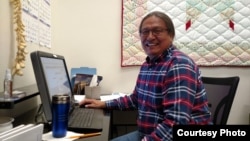 Pictured is Thomas Eagle Staff, Cheyenne River Sioux Tribe Radio Station Project Development Manager.