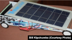 Solar Car designed and Assembled by Riziki Mwaka and Judy Wangoi at the Petroleum Institute.