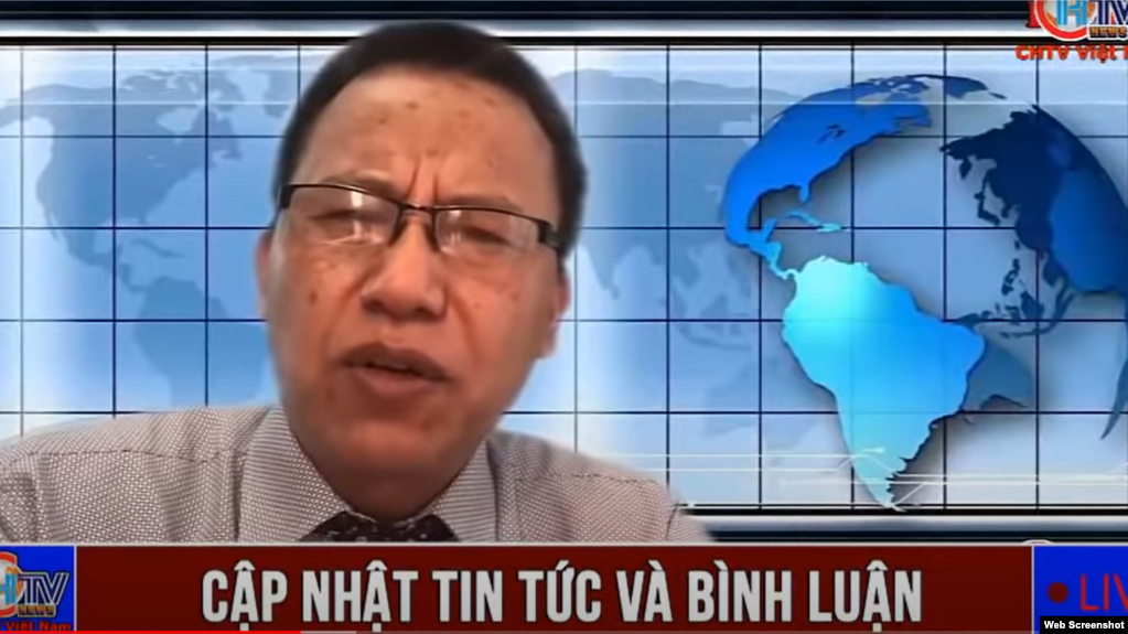 Ông Lê Văn Dũng phát biểu trực tiếp vào tháng 4-2021 trên trên kênh CHTV. Photo Lê Dũng VoVa.