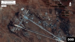 U.S. forces are said to have targeted Shayrat Airfield in western Syria, in retaliation for the chemical weapons attack that American officials believe Syrian government aircraft launched on a rebel-held town with a nerve gas, possibly sarin.