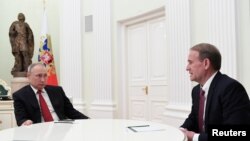Віктор Медведчук на зустрічі із Володимиром Путіним у Москві, 10 березня 2020