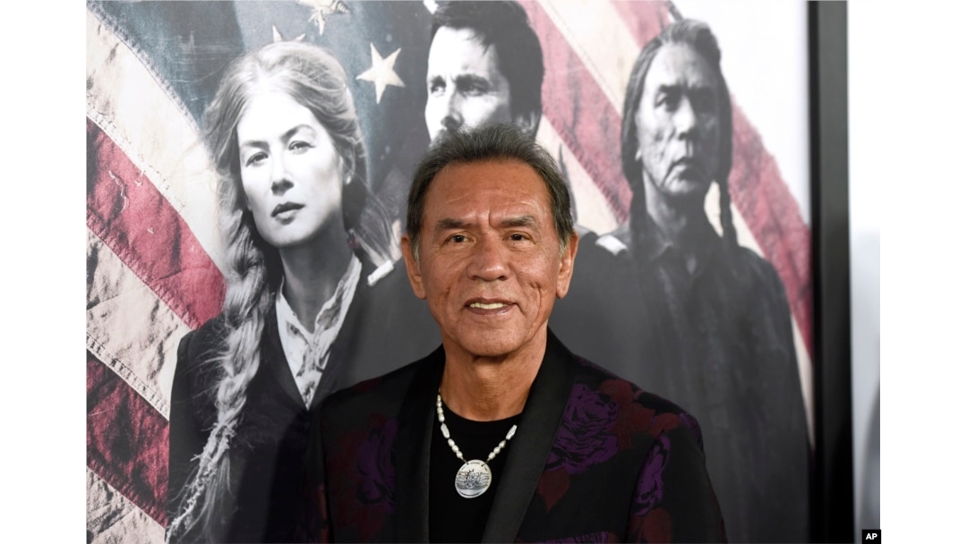 Wes Studi arrives at the premiere of "Hostiles" at the Samuel Goldwyn Theater on Dec. 14, 2017, in Beverly Hills, Calif.