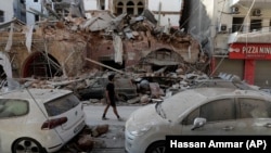 贝鲁特大爆炸造成的破坏场面。(2020年8月5日)