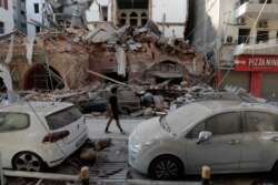 Destruction is seen after a massive explosion in Beirut, Lebanon, Wednesday, Aug. 5, 2020.