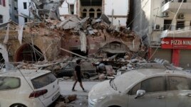 Destruction is seen after a massive explosion in Beirut, Lebanon, Wednesday, Aug. 5, 2020.