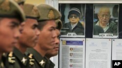 Aging leaders Nuon Chea and Khieu Samphan are facing atrocities crimes charges in two phases of a trial that was broken apart to expedite the process. 