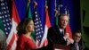 United States Trade Representative Robert Lighthizer, center, with Canadian Minister of Foreign Affairs Chrystia Freeland, left, and Mexico's Secretary of Economy Ildefonso Guajardo Villarrea speaks during the conclusion of the fourth round of negotiations for a new North American Free Trade Agreement (NAFTA) in Washington, Oct. 17, 2017.