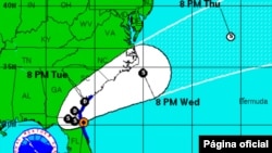 La tormenta tropical Beryl llegaba a las costas de Estados Unidos en las primeras horas de este lunes 28 de mayo de 2012.
