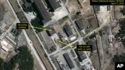 Khu phức hợp hạt nhân Nyongbyon của Triều Tiên nơi chế tạo chất Plutonium để sản xuất vũ khí hạt nhân (ảnh do 38 North cung cấp) 