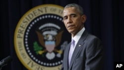 Presiden Barack Obama di Gedung Putih, Washington. (AP Photo/Pablo Martinez Monsivais)