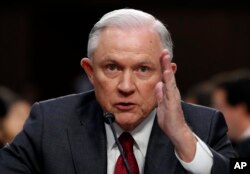 Attorney General Jeff Sessions testifies before the Senate Intelligence Committee hearing about his role in the firing of James Comey, his Russian contacts during the campaign and his decision to recuse from an investigation into possible ties between Mos