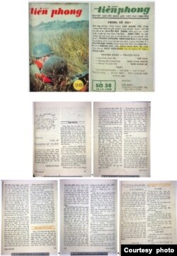 Bìa báo Tiền Phong số 38 (18.12.1968), với năm trang báo có bài viết đầu tiên của tác giả Phạm Liêu về trường hợp hy sinh của Y sĩ Trung úy Nghiêm Sỹ Tuấn, Y sĩ Tiểu đoàn 6 Nhảy Dù trên chiến trường Khe Sanh. [sưu tập của Trần Hoài Thư, thư viện Cornell 2021]