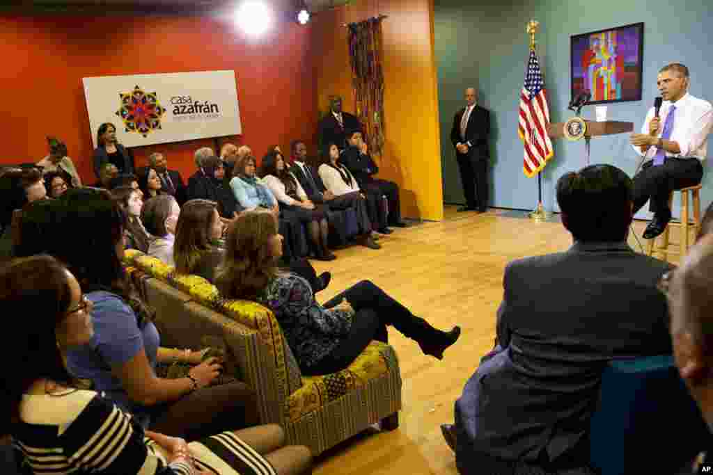 Le président Barack Obama répond aux questions à propos des décrets présidentiels pris en matière d&rsquo;immigration. Casa Azafran, Nashville, 9 décembre 2014. &nbsp;
