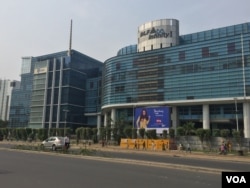 The business hub town of Gurugram near New Delhi where Trump Towers with luxury residential flats are being built has gleaming office blocks and high rise apartments.