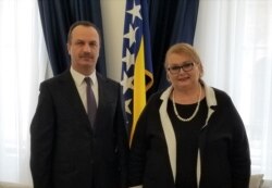 Ministrica vanjskih poslova BiH Bisera Turković i ukrajinski ambasador za BiH Vasilj Kirilič