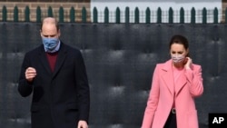 Britain's Prince William and Kate, Duchess of Cambridge visit School21, a school in east London, Thursday March 11, 2021.