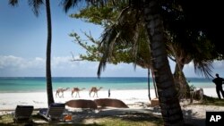 Suasana di pantai Diani, destinasi wisata yang terkenal di pesisir pantai Kenya. (Foto: dok). Sejak bulan Mei, al-Shabab telah melakukan sejumlah serangan yang mengakibatkan korban jiwa di daerah timur laut dan pesisir Kenya, yang berbatasan dengan Somalia.