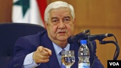 Menlu Suriah Walid al-Moallem di Damaskus (foto: dok). Kemenlu Suriah menyatakan bahwa mereka tidak akan menggunakan senjata kimia terhadap rakyatnya sendiri. 