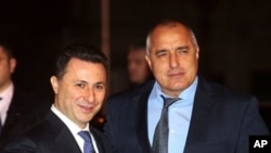 Bugarski premijer Bojko Borisov sa svojim makedonskim kolegom (arhivski snimak)