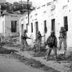 U.S. Marines in Mogadishu, Somalia, in February 1993