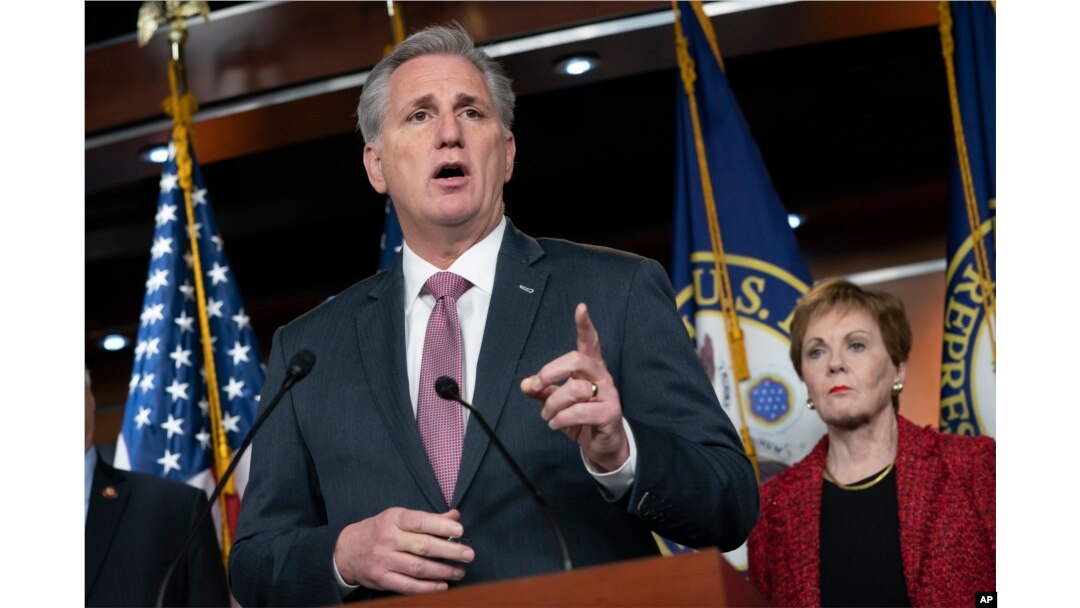 Anggota DPR dari Partai Republik Kevin McCarthy di Gedung Capitol. Washington, D.C. (Foto: dok).