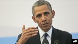 U.S. President Barack Obama speaks during his news conference at the G-20 Summit in St. Petersburg, Russia, Sept. 6, 2013.