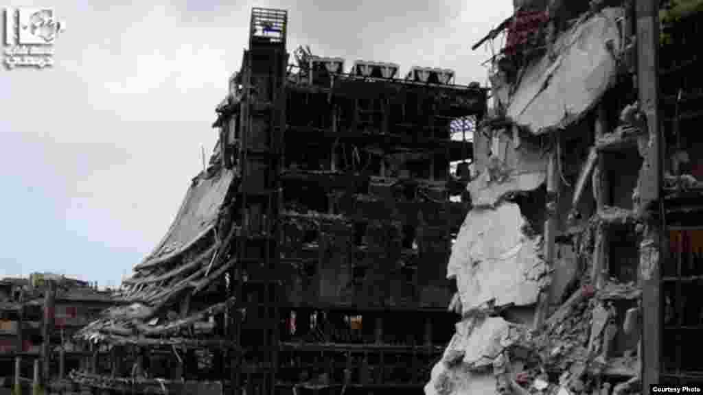 Destruction of Sa’ad Allah Al-Gabri Street in Homs’ Al-Qusayr district, Syria, January 30, 2013 (Lens Young Homsi)