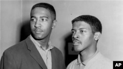 Franklin McCain and David Richmond in April 1960.