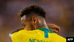Neymar lors du match opposant le Brésil aux Etats-Unis, New Jersey, le 7 septembre 2018.