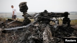 World leaders demanded an international investigation into the shooting down of Malaysia Airlines Flight 17, which came down near Grabovo in eastern Ukraine, July 18, 2014