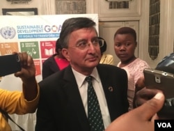 Bishow Parajuli, the U.N. resident coordinator in Zimbabwe, has dismissed as "totally false" accusations of political interference in the 2018 Zimbabwe elections, March 2017. (S. Mhofu/VOA)