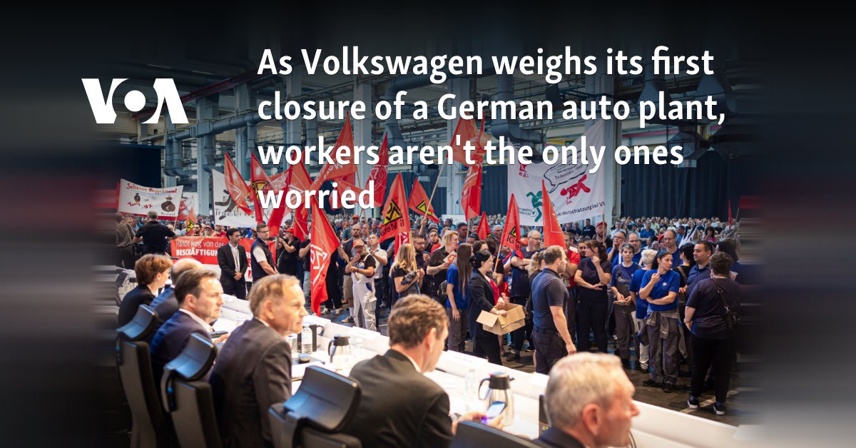 As Volkswagen weighs its first closure of a German auto plant, workers aren't the only ones worried 