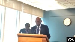 Le ministre des Finances, Archer Mangueira, en Angola, le 18 avril 2018.