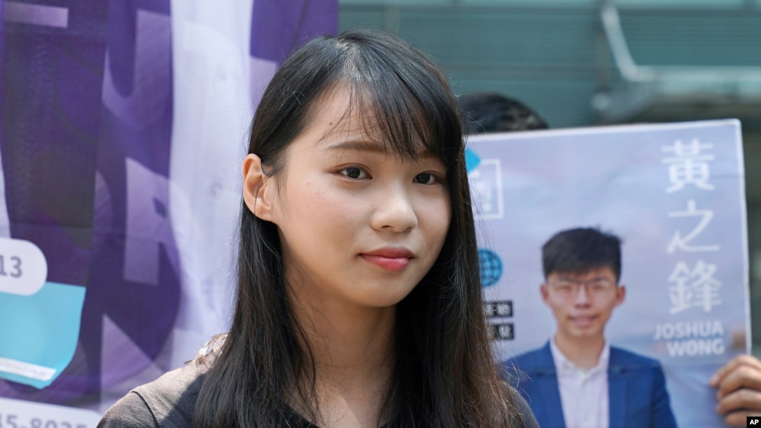 资料照：香港民主活动人士周庭