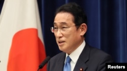 2022年6月15日，日本首相岸田文雄舉行記者會。
